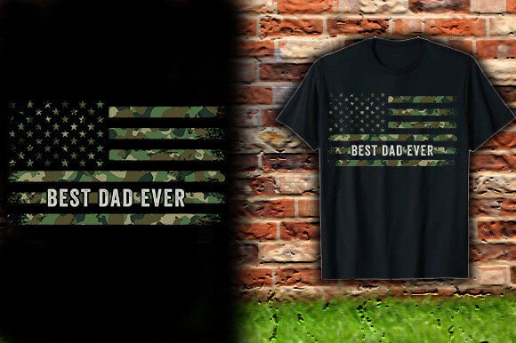 Best Dad Ever Flag T-Shirt Design: A Premium Asset for Modern Creators
