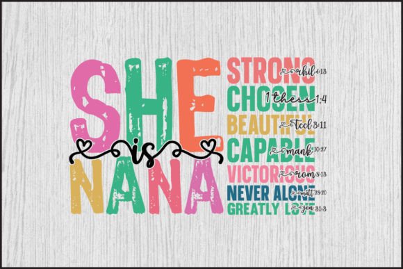 Celebrate Her: The She is Nana Mama Gigi Svg Png Design