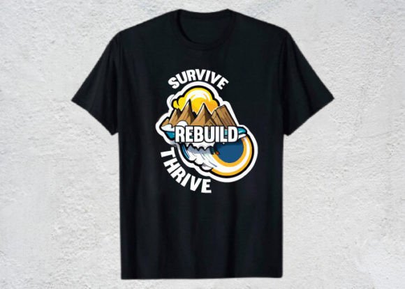Earthquake T-Shirt Design 7: Bold Graphics for Impactful Messaging