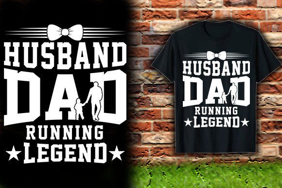 Husband Dad Running Legend T-Shirt Design: A Professional Asset