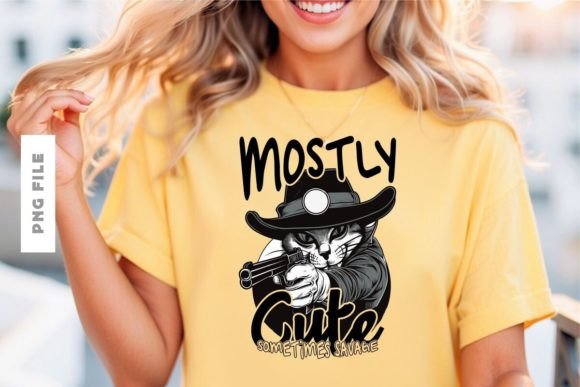 Mostly Cute T-shirt Design: Your Ready-to-Print Creative Asset