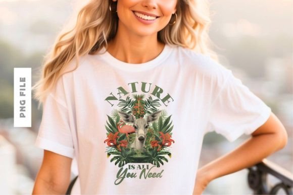 Nature is All You Need T-Shirt Design: A Creative Asset