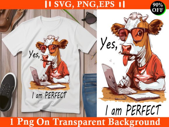 Sarcastic Sublimation Design, Funny Cow: A Moovelous Asset for Modern Creators