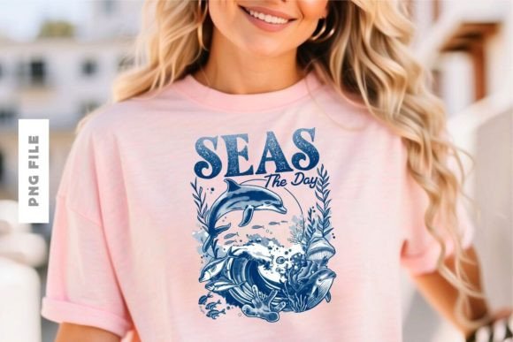 Seas the Day T-shirt Design: A Premium Creative Asset