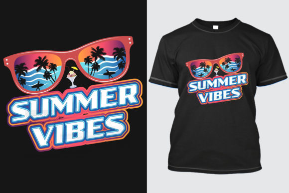 Summer T-Shirt Design 22: A Vibrant Vector Asset