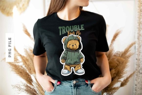 Trouble Finds Me: A Bold Graphic Tee Design